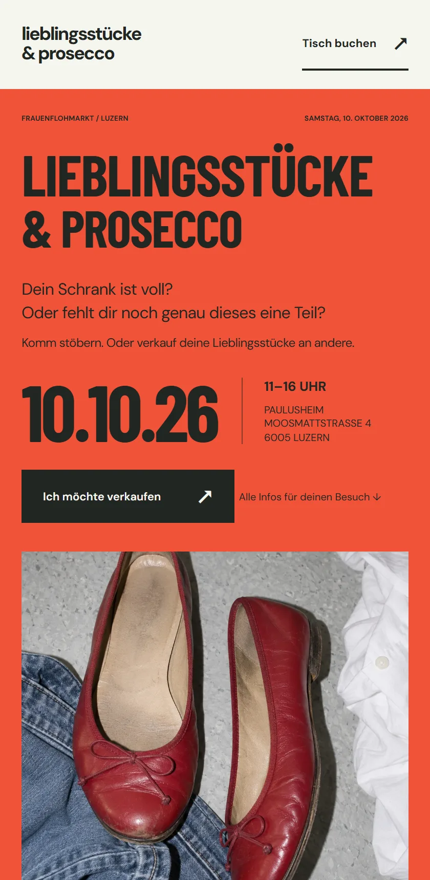 Lieblingsst&uuml;cke & Prosecco Frauenflohmarkt – mobile Ansicht